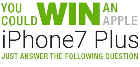 Win an iPhone 7 by answering the following question